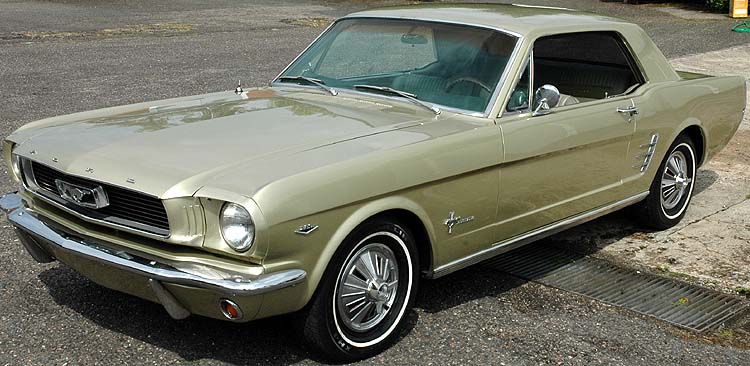 Ford Mustang 1966 Honey Gold, yderst attraktiv